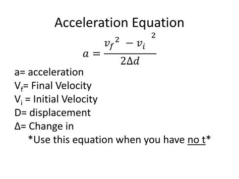 What Is The Formula For Acceleration Science Mathematics Acceleration Formula Science - Acceleration Formula Science