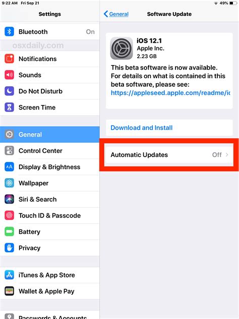 what is the latest ios update for ipad pro