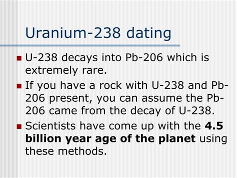 what is uranium-238 dating
