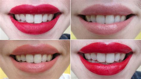 what lipstick colors make teeth look white