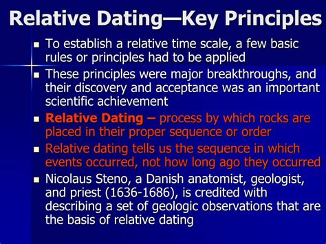 what principles are key to relative dating