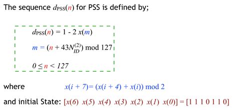 What Pss Sequence Is Used In 4g