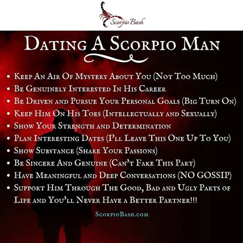what scorpio woman likes in a man