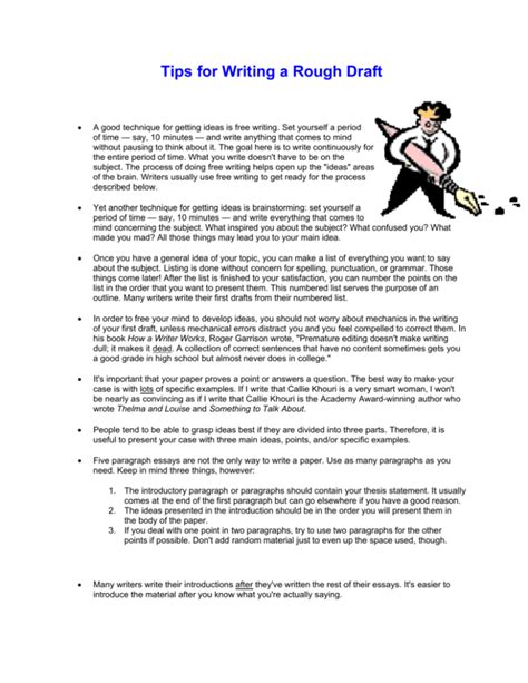 What Should A Rough Draft Of A Document Should Follow