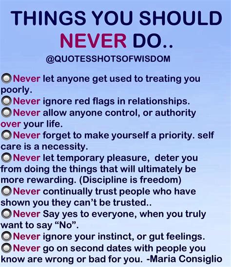 what should never be