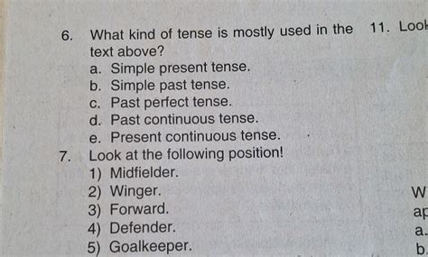 What Tense Is Mostly Used In The Text