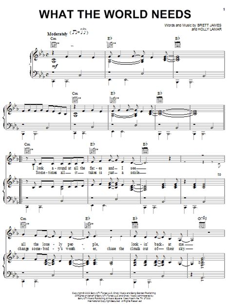 What The World Needs Sheet Music Ride The Cyclone