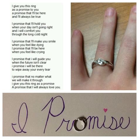 what to say to a girl when giving a promise ring