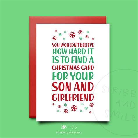 what to write in your sons girlfriends christmas card