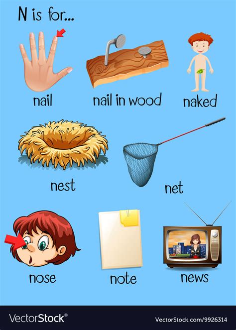 What Words Start With Letter N Words For Children Words That Start With N - Children Words That Start With N