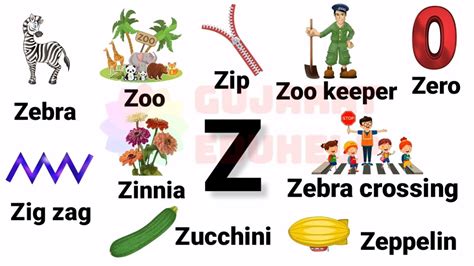 What Words Start With Letter Z Words For Preschool Words That Start With Z - Preschool Words That Start With Z