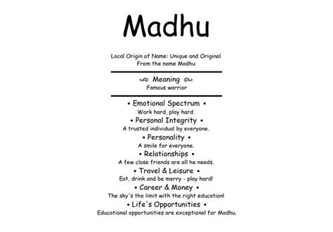 Full Download What Is The Meaning Of The Name Madhu 