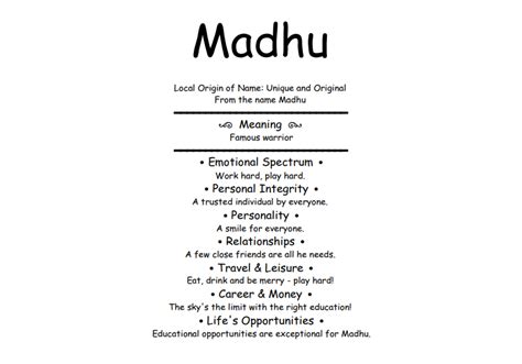 Read Online What Is The Meaning Of The Name Madhu 