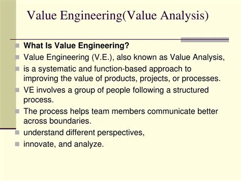 Read What Is Value Engineering Ppt 