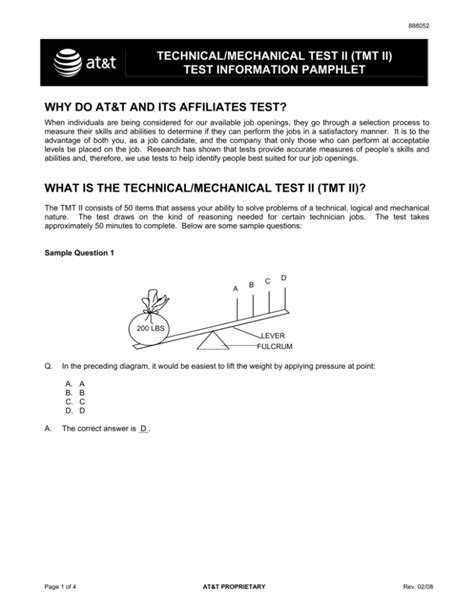 Read What Kind Of Questions Are On The At T Tmtf Ii Test 