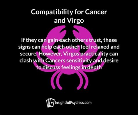 whats the outcome of a virgo and a cancer dating