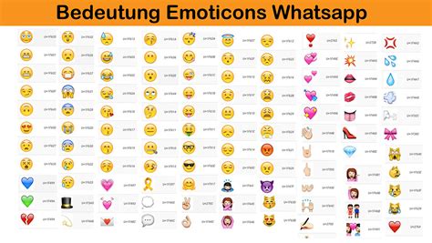 Deutsch liste whatsapp bedeutung smileys Emoji Bedeutung: