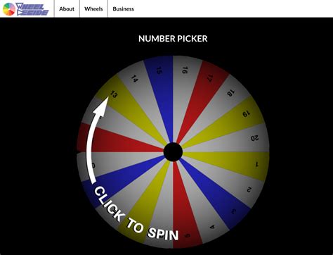 wheel spin number generator