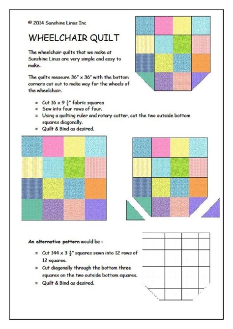 wheelchair lap quilt pattern