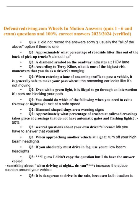 Download Wheels In Motion Answer Key 