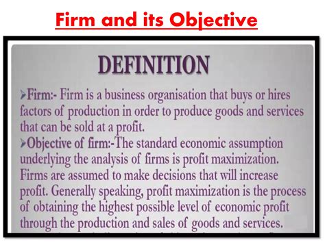 When A Firm Objective Is To Gain As Muh