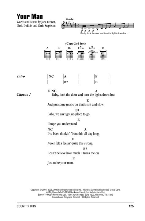 When I Your Man Chords