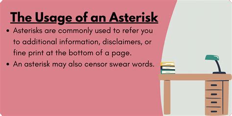 when is an asterisk used