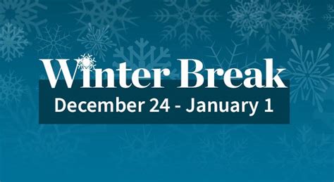 when is winter break for college