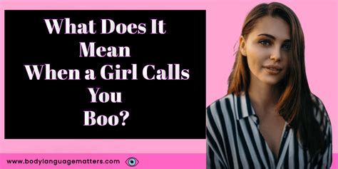 when someone calls you boo what does that mean