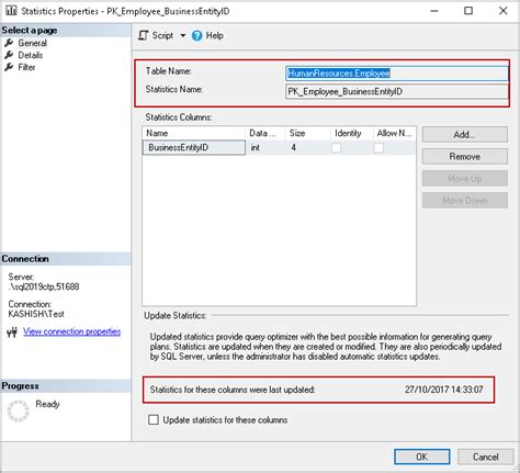 when to update statistics in sql server
