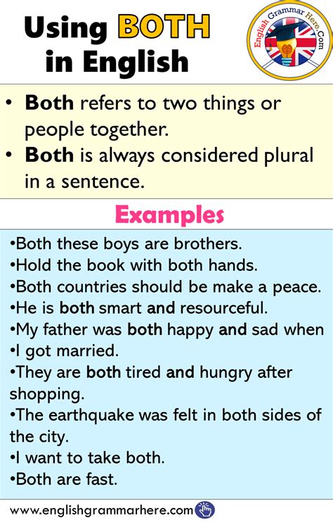 when to use both in a sentence