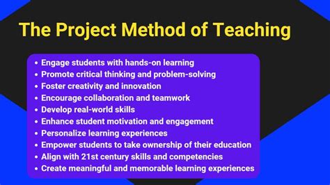 when to use project method in teaching
