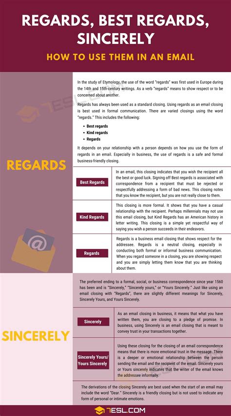 when to use regards in a letter