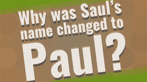 when was saul name changed to paul