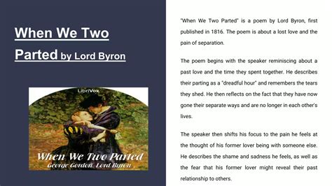 When We Two Parted Lord Byron Hgaedenglish