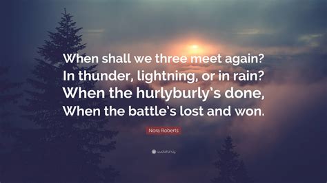 When Will We Three Meet Again