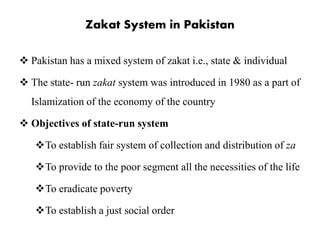 when zakat system introduced in pakistan