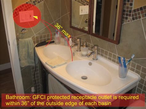 where gfci outlets required in residential bathrooms by 1967 nec?