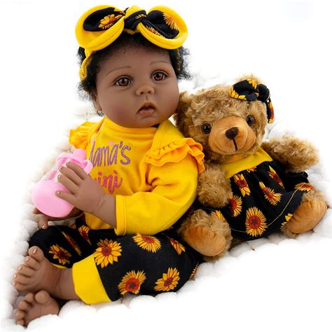  Aori Reborn Baby Dolls - Realistic Baby Doll 22 inch Lifelike  Newborn Baby Girl Doll with Panda Theme Gift Set : Toys & Games
