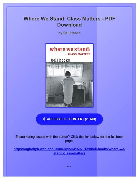 Read Online Where We Stand Class Matters Pdf 