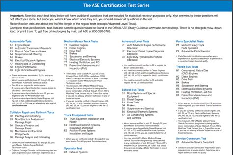 Which Ase Certification Test Would Cover Experience