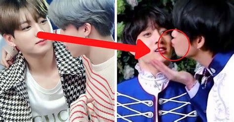 which bts members kissed each other