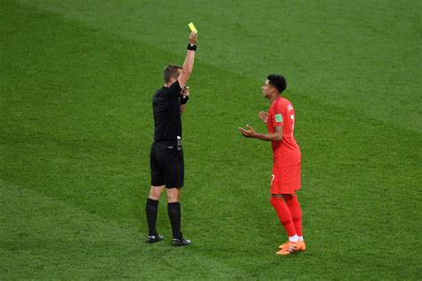 which england players are on a yellow card
