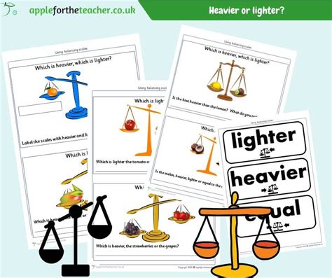 Which Is Heavier Eyfs And Ks1 Heavy Or Heavy Light Worksheet - Heavy Light Worksheet