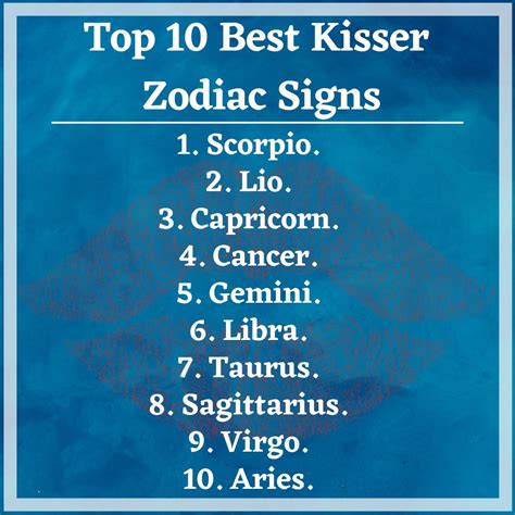 which is the best kisser zodiac sign