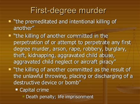 which is worse 1st or 2nd degree murders