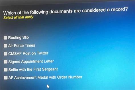 Which Of The Following Documents Are Considered A Record