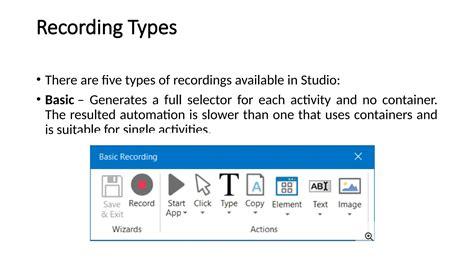 Which Recording Profile Generates Full Selectors