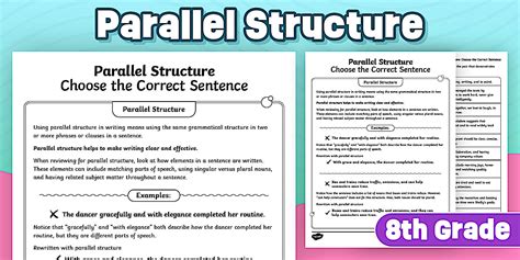 Which Sentence Correctly Uses Parallel Structure