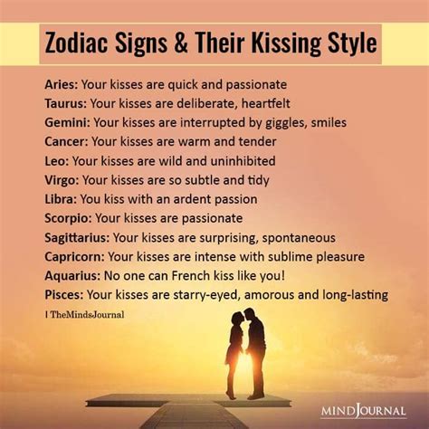 which zodiac sign loves kissing men images